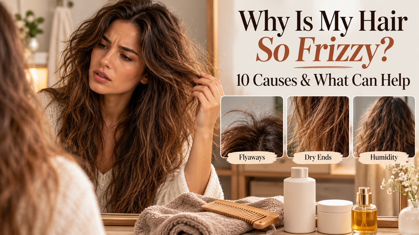 Why is my hair so frizzy – 10 common causes and what can help