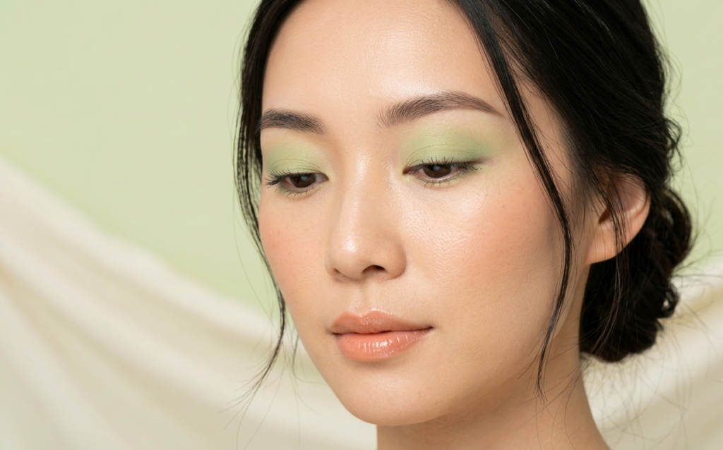 Matcha Green Monochrome Makeup