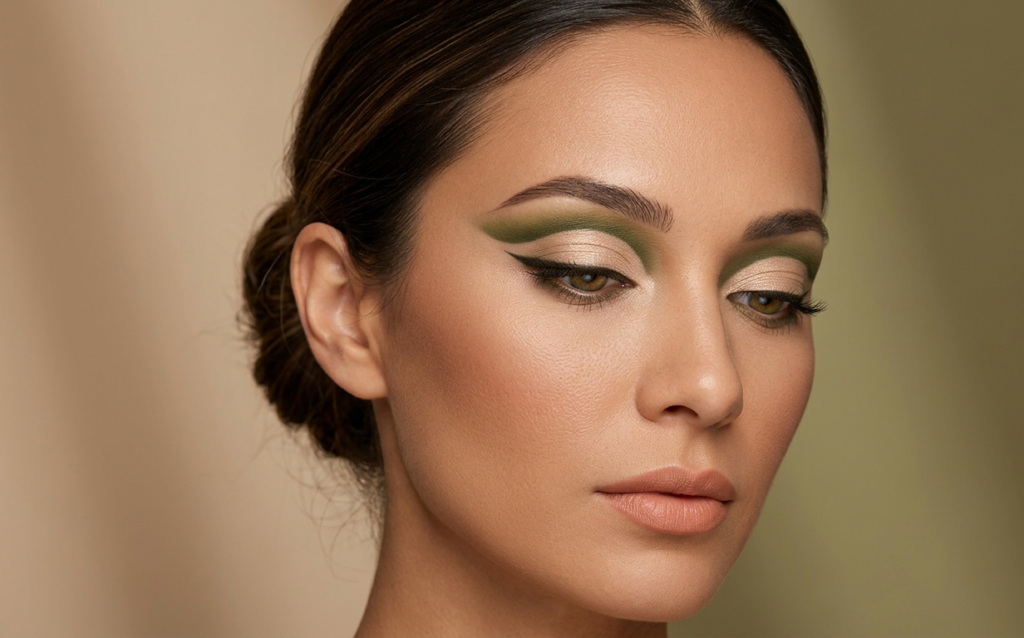 Olive Green Cut Crease Makeup