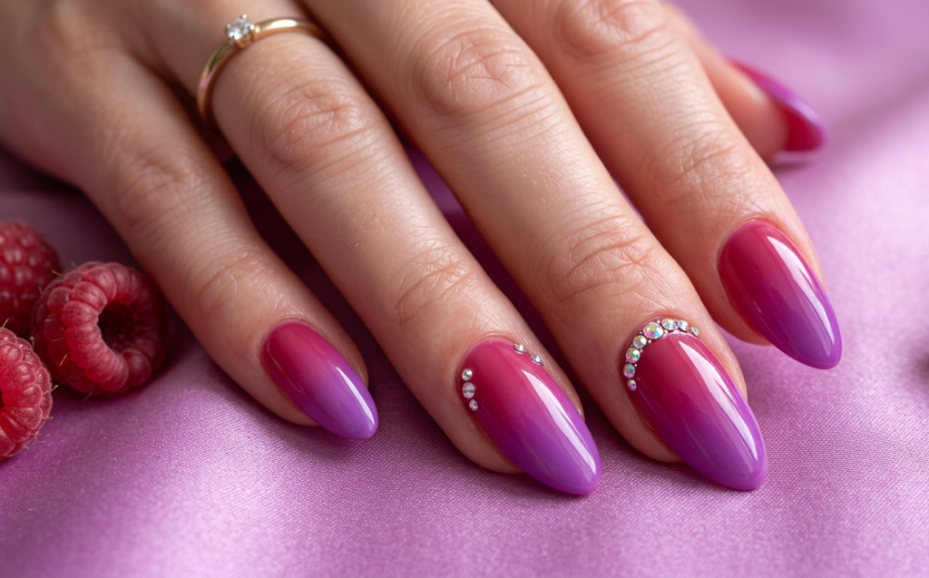 Raspberry Orchid Rhinestone Ombré