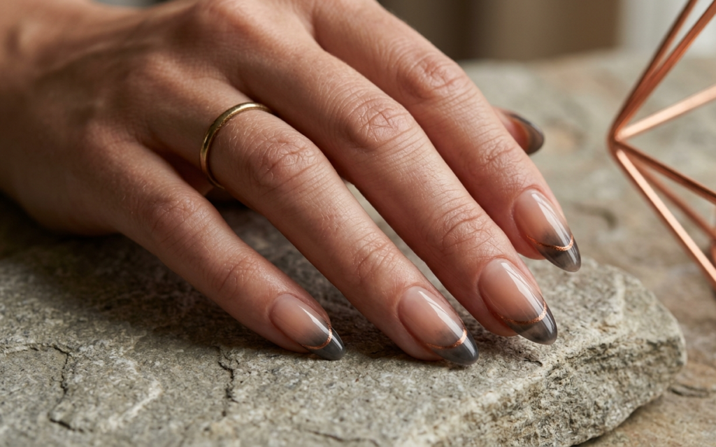 Copper Smoke French Tips