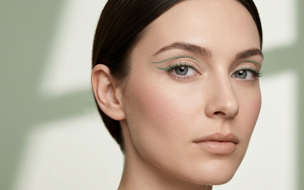 Soft Green Graphic Eyeliner