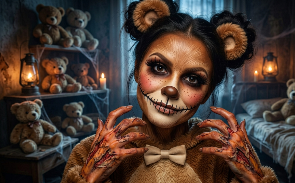 Possessed Teddy Bear Makeup