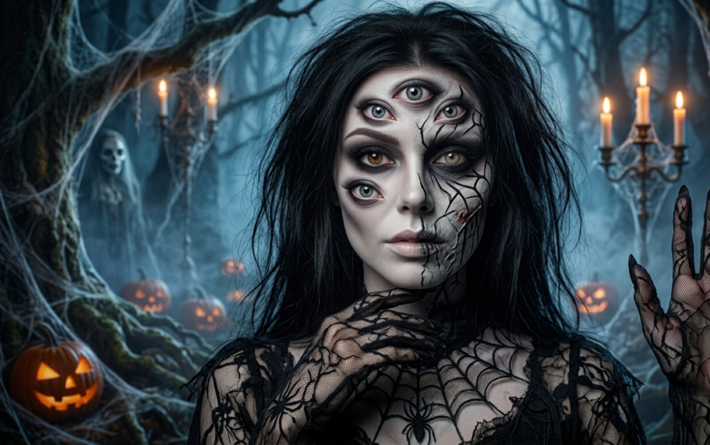 Eight-Eyed Spider Creature Makeup